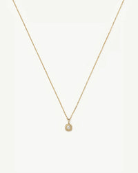 Solid Gold Sapphire Baya Pendant Necklace | 9k Solid Yellow Gold/Lab Grown White Sapphire Necklaces Missoma 