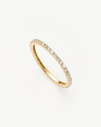Solid Gold Slim Eternity Ring | 9k Yellow Gold/Diamond Rings Missoma 
