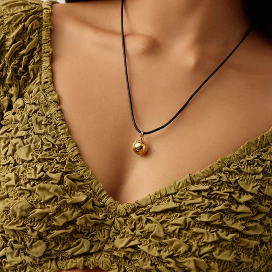 Sphere Pendant Cord Necklace | 18k Gold Plated Necklaces Missoma 