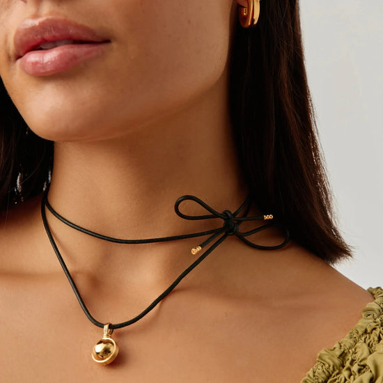 Sphere Pendant Cord Necklace | 18k Gold Plated Necklaces Missoma 