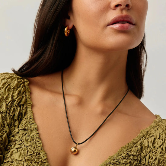 Sphere Pendant Cord Necklace | 18k Gold Plated Necklaces Missoma 
