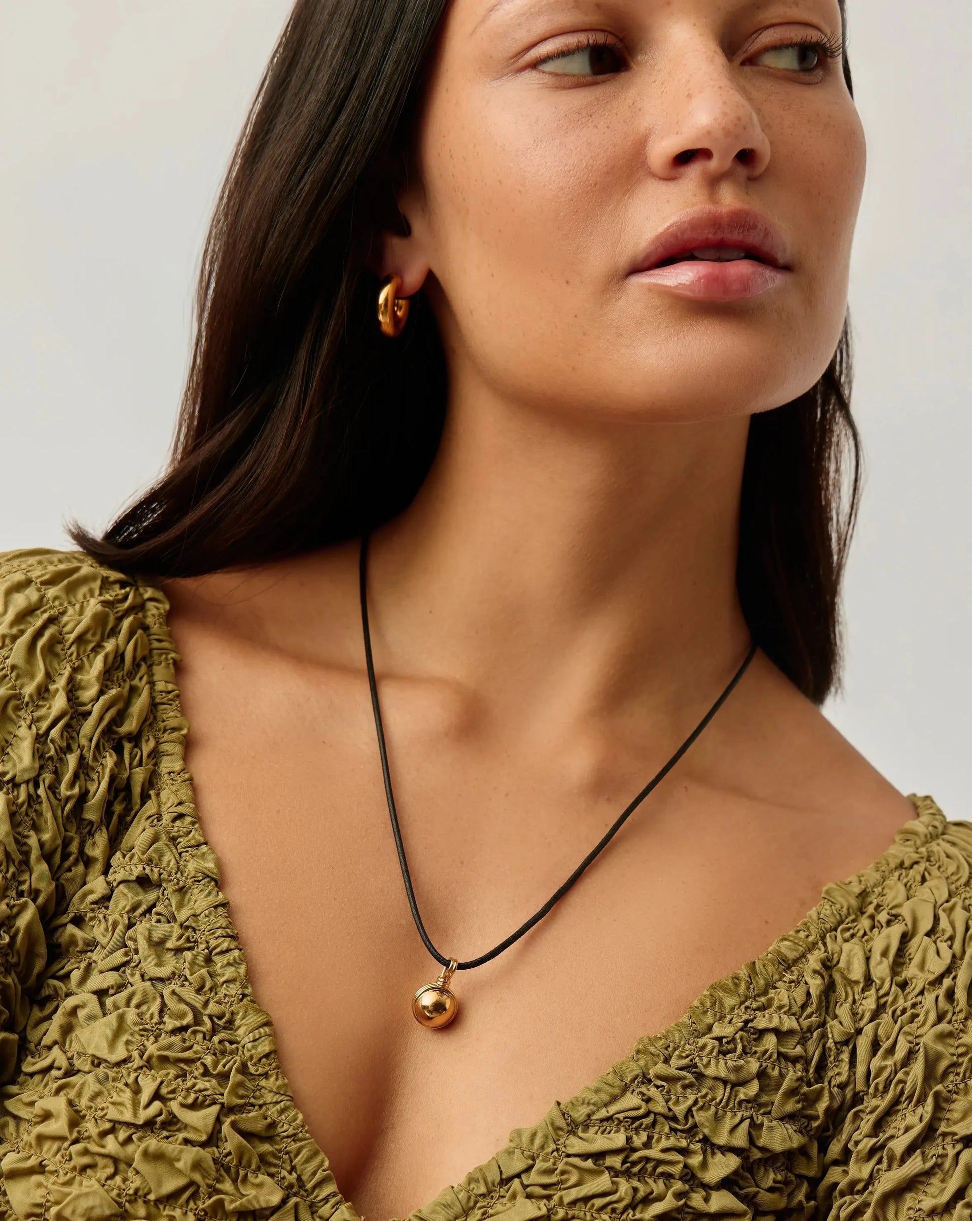 Sphere Pendant Cord Necklace | 18k Gold Plated Necklaces Missoma 