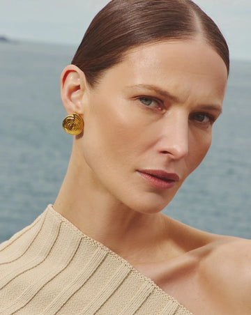Spiral Detachable Pearl Drop Earrings | 18k Gold Plated Earrings Missoma 