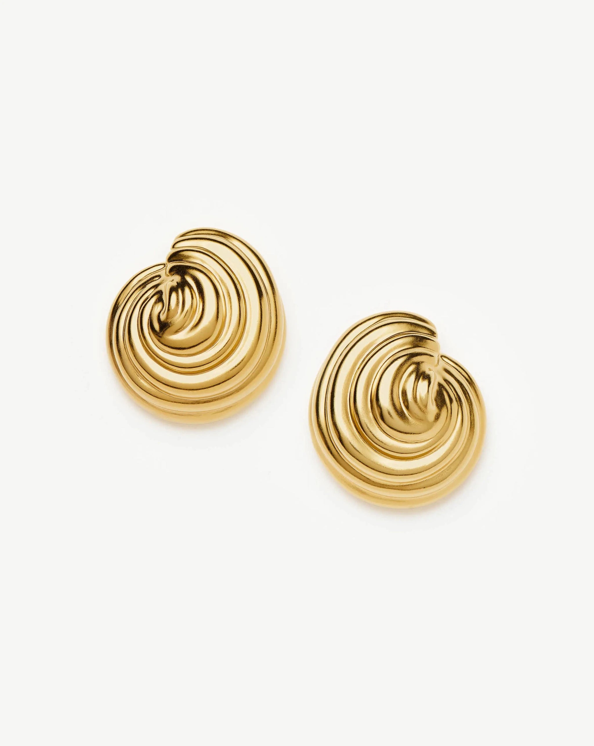 Spiral Dome Oversized Stud Earrings | 18k Gold Plated Earrings Missoma 
