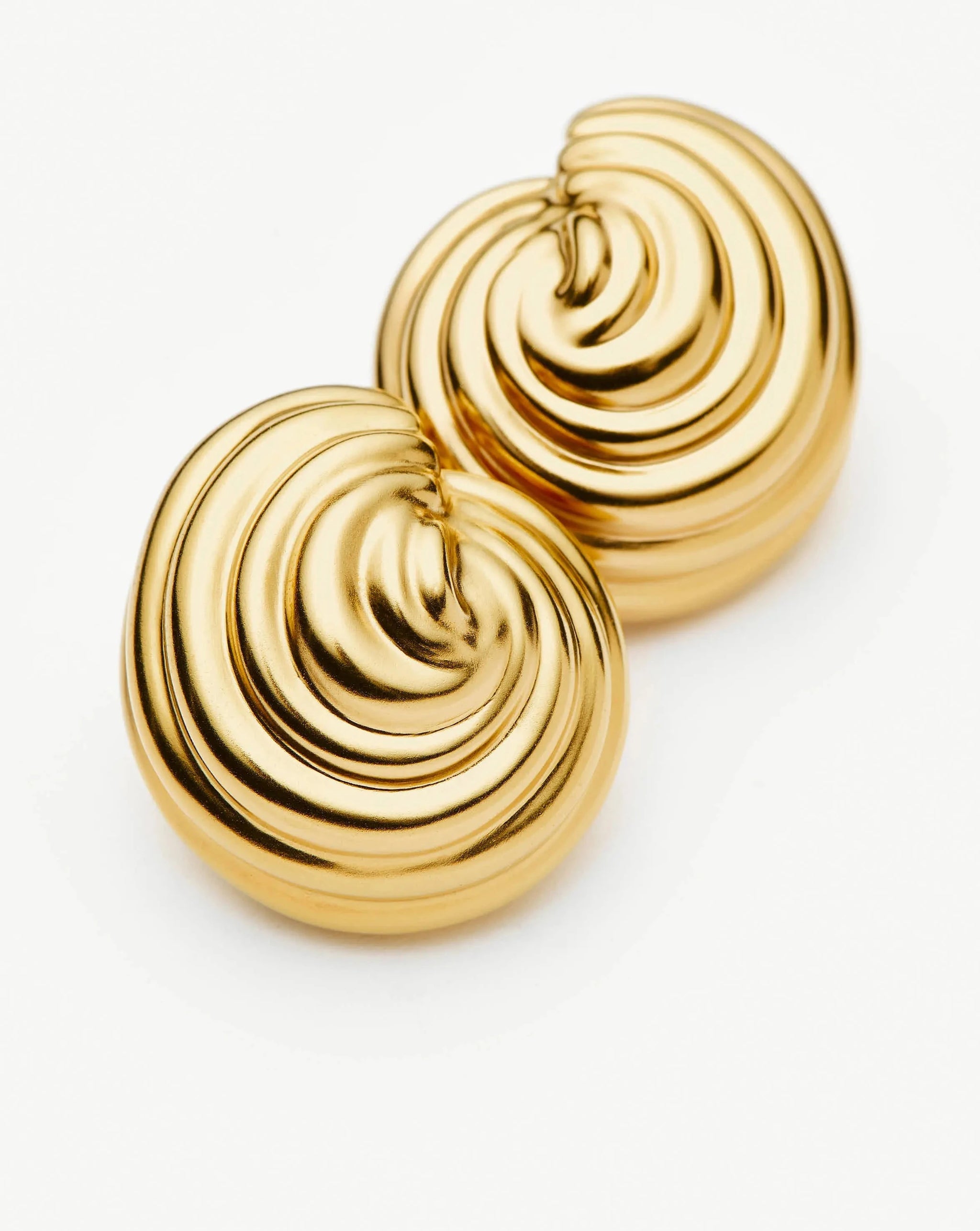 Spiral Dome Oversized Stud Earrings | 18k Gold Plated Earrings Missoma 