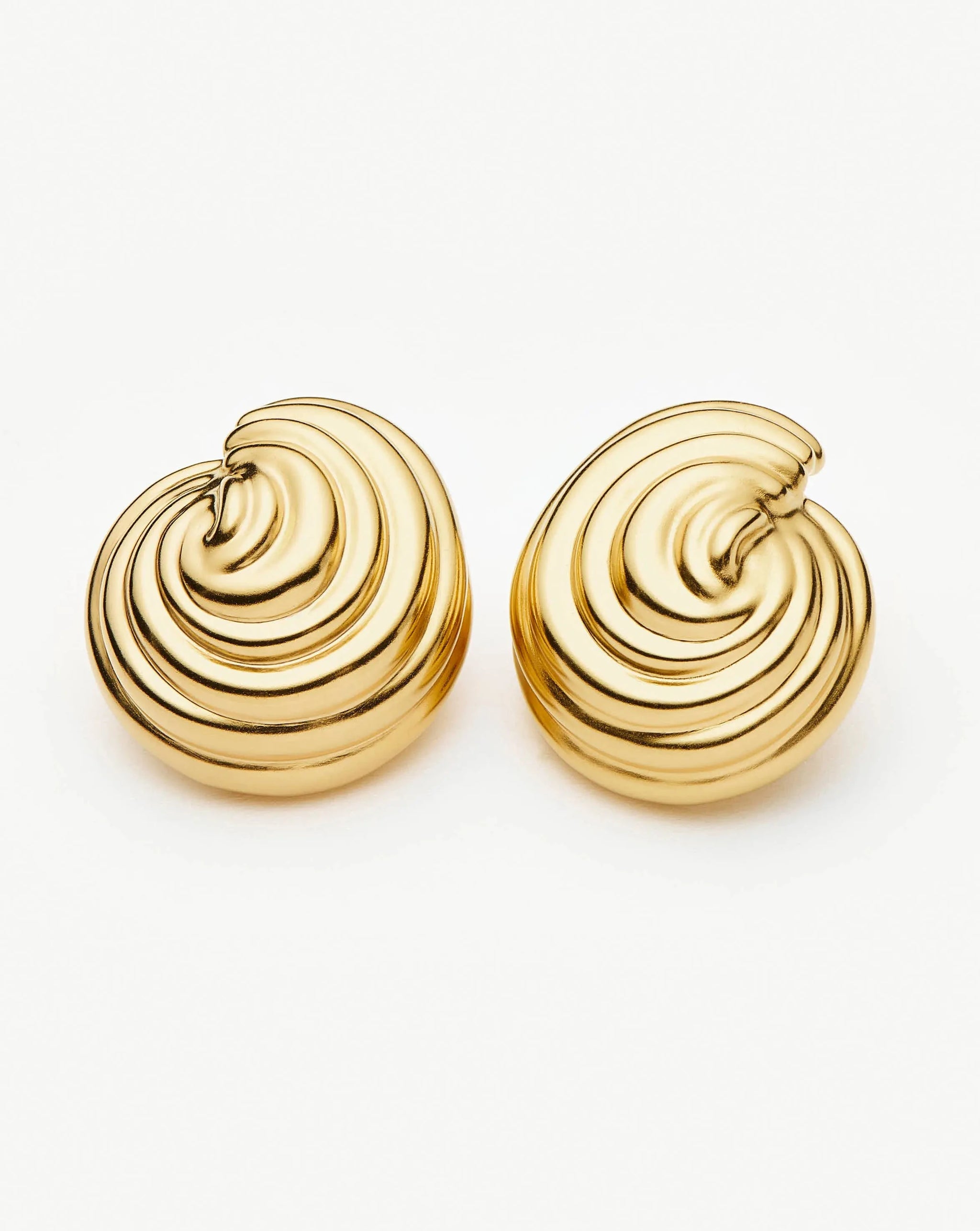 Spiral Dome Oversized Stud Earrings | 18k Gold Plated Earrings Missoma 