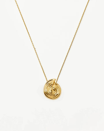 Spiral Large Pendant Necklace | 18k Gold Plated Necklaces Missoma 