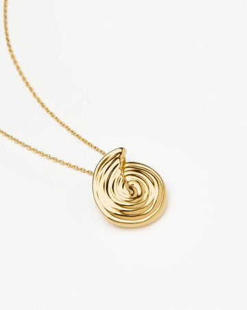 Spiral Large Pendant Necklace | 18k Gold Plated Necklaces Missoma 