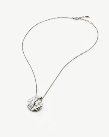 Spiral Large Pendant Necklace | Silver Plated Necklaces Missoma 