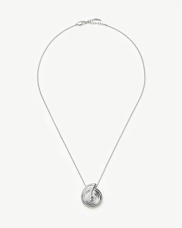 Spiral Large Pendant Necklace | Silver Plated Necklaces Missoma 