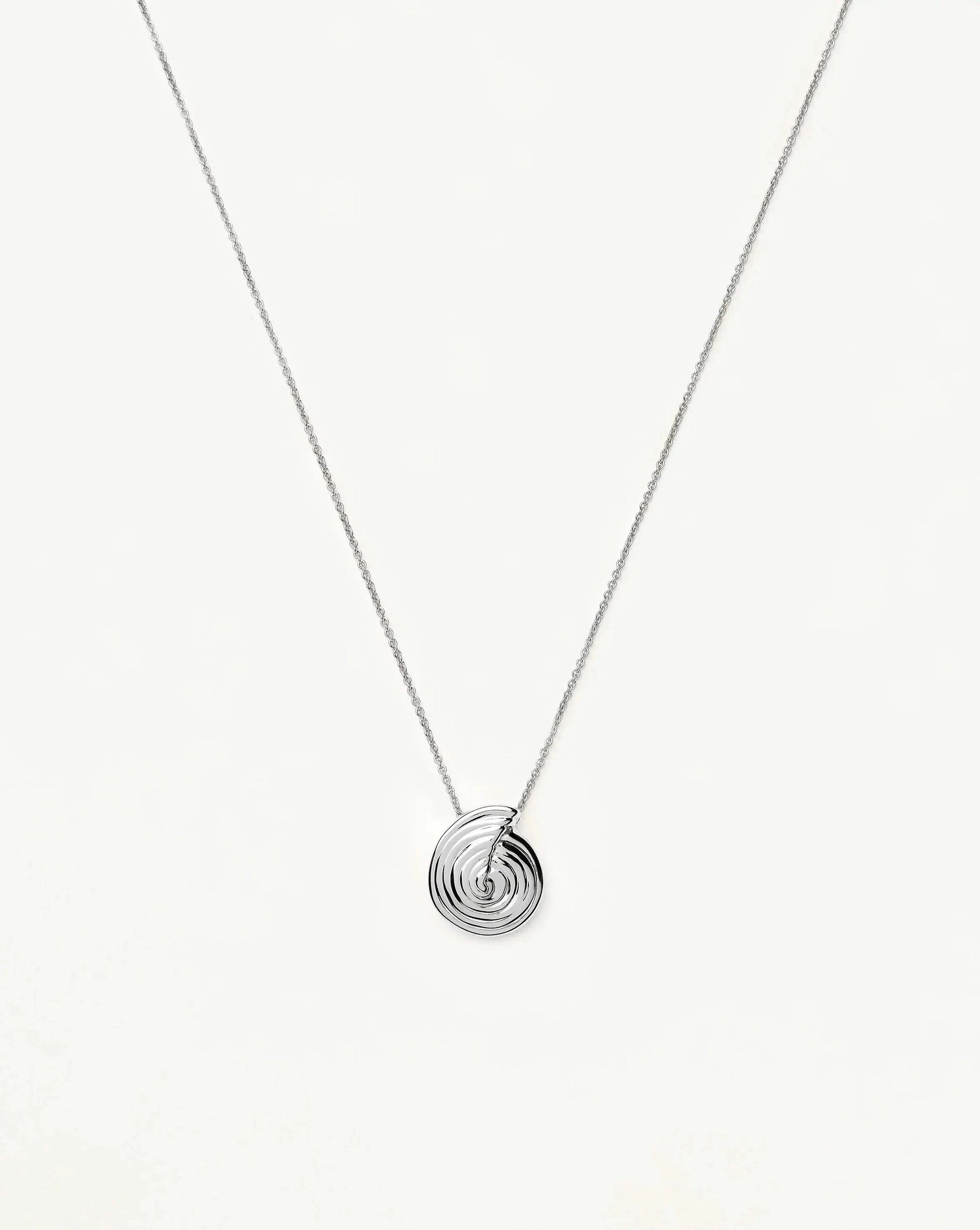 Spiral Mini Pendant Necklace | Silver Plated Necklaces Missoma 