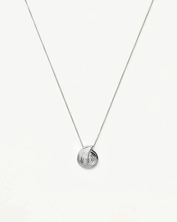 Spiral Mini Pendant Necklace | Silver Plated Necklaces Missoma 