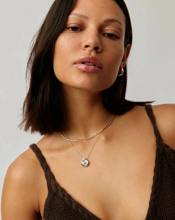 Spiral Mini Pendant Necklace | Silver Plated Necklaces Missoma 