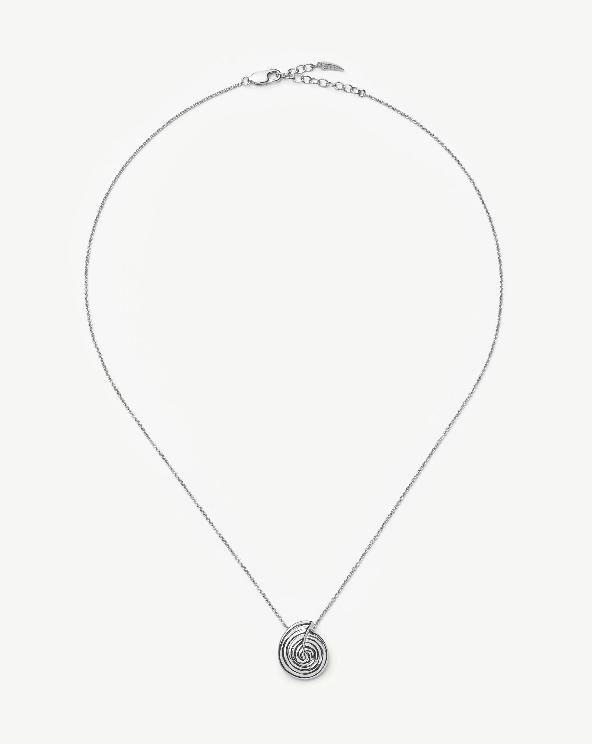 Spiral Mini Pendant Necklace | Silver Plated Necklaces Missoma 