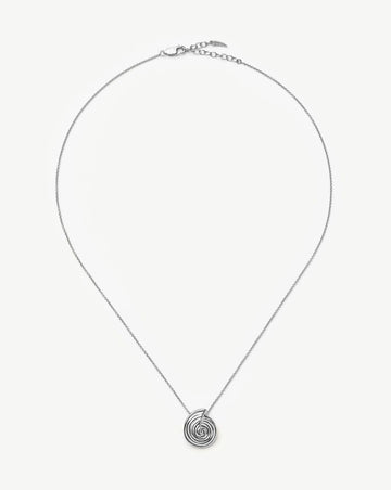 Spiral Mini Pendant Necklace | Silver Plated Necklaces Missoma 