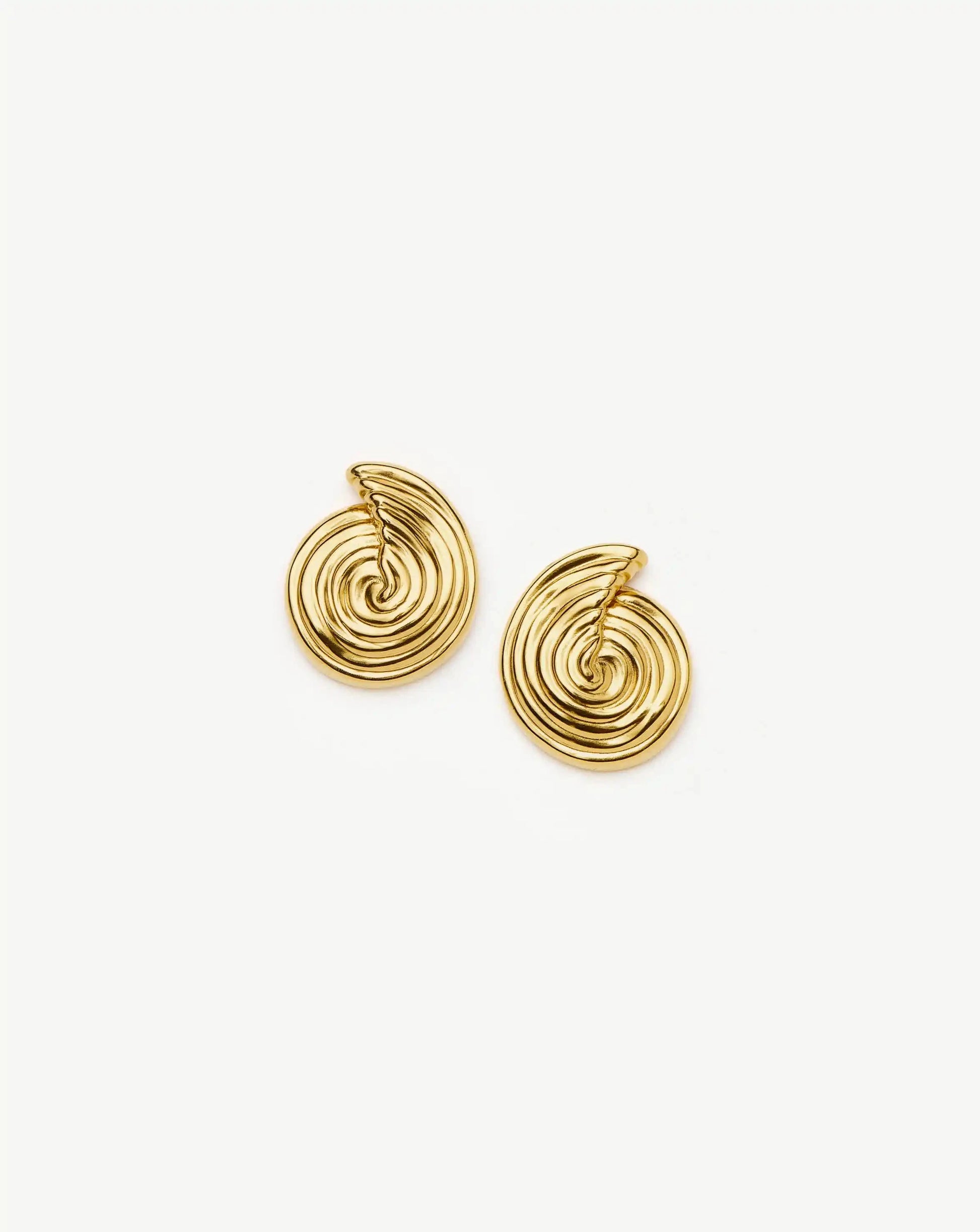 Spiral Small Stud Earrings | 18k Gold Plated Earrings Missoma 