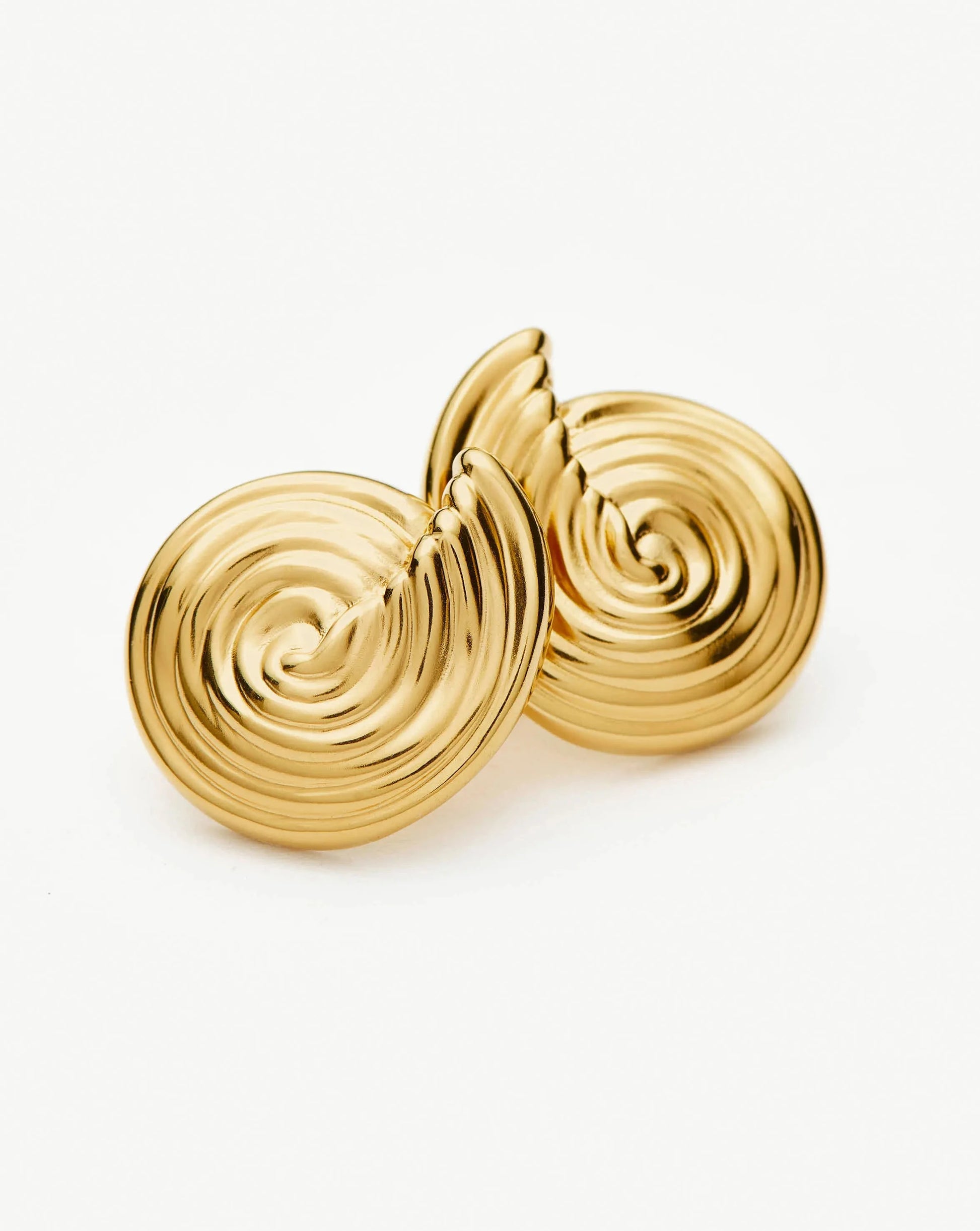 Spiral Small Stud Earrings | 18k Gold Plated Earrings Missoma 