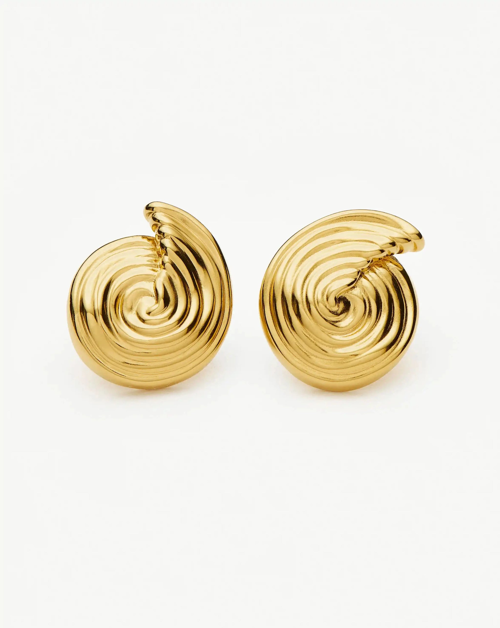 Spiral Small Stud Earrings | 18k Gold Plated Earrings Missoma 