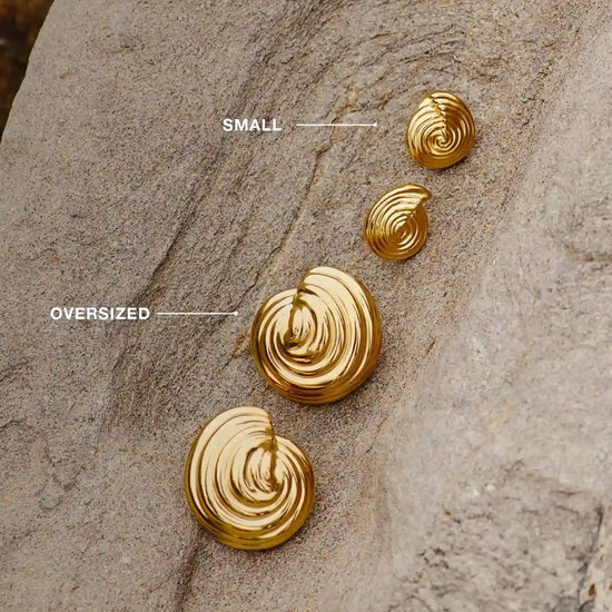 Spiral Small Stud Earrings | 18k Gold Plated Earrings Missoma 