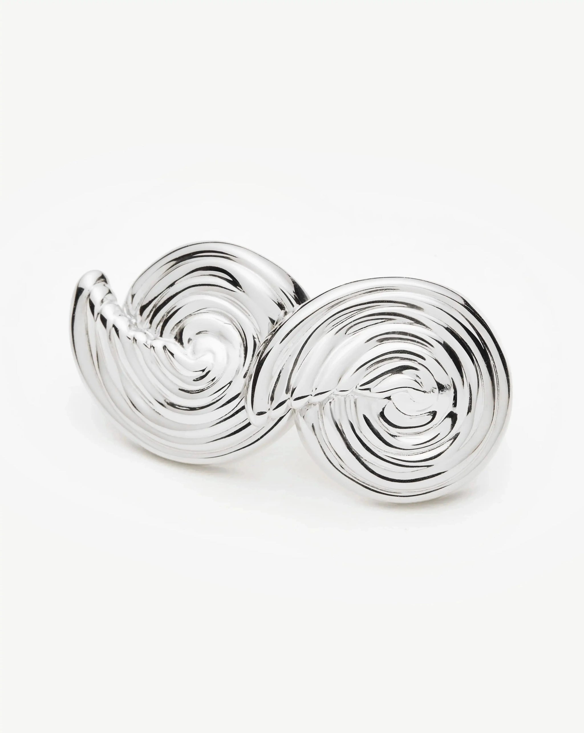 Spiral Small Stud Earrings | Silver Plated Earrings Missoma 