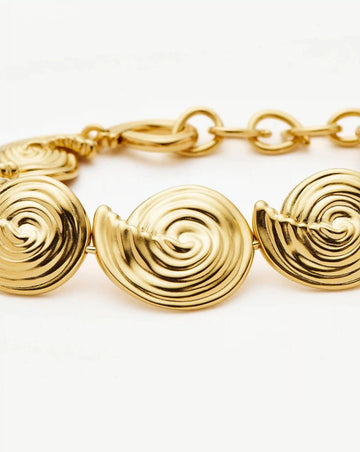 Spiral Statement Chain Bracelet | 18k Gold Plated Bracelets Missoma 