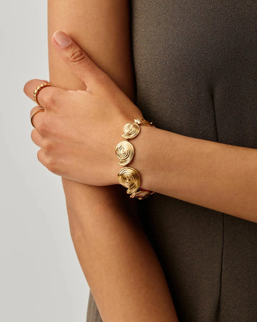 Spiral Statement Chain Bracelet | 18k Gold Plated Bracelets Missoma 