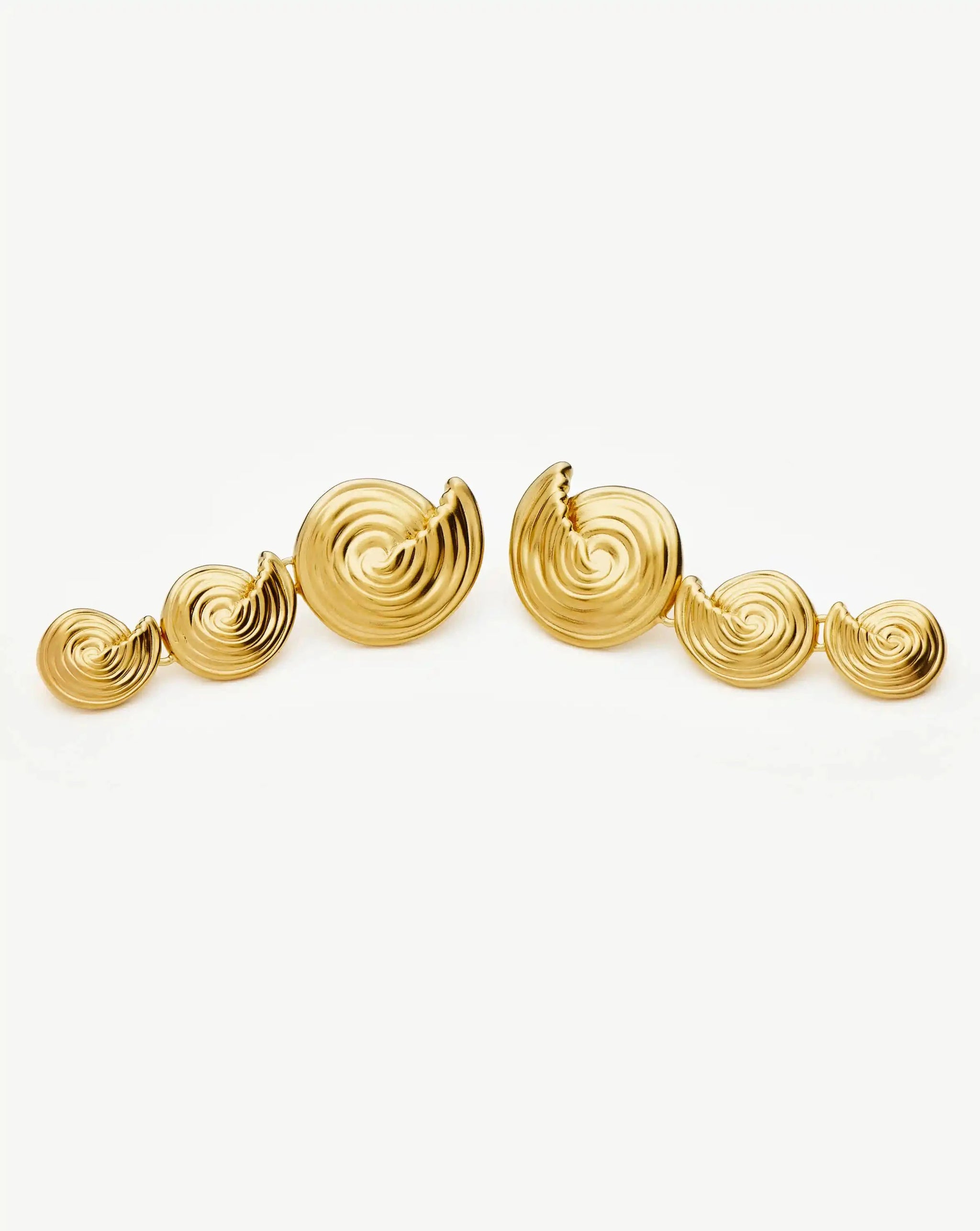 Spiral Statement Drop Earrings | 18k Gold Plated Earrings Missoma 