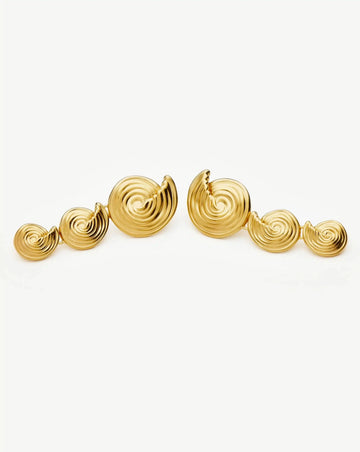 Spiral Statement Drop Earrings | 18k Gold Plated Earrings Missoma 