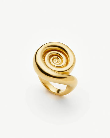 Spiral Statement Ring | 18k Gold Plated Rings Missoma 