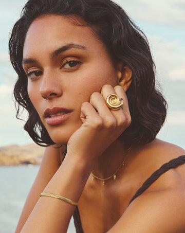 Spiral Statement Ring | 18k Gold Plated Rings Missoma 