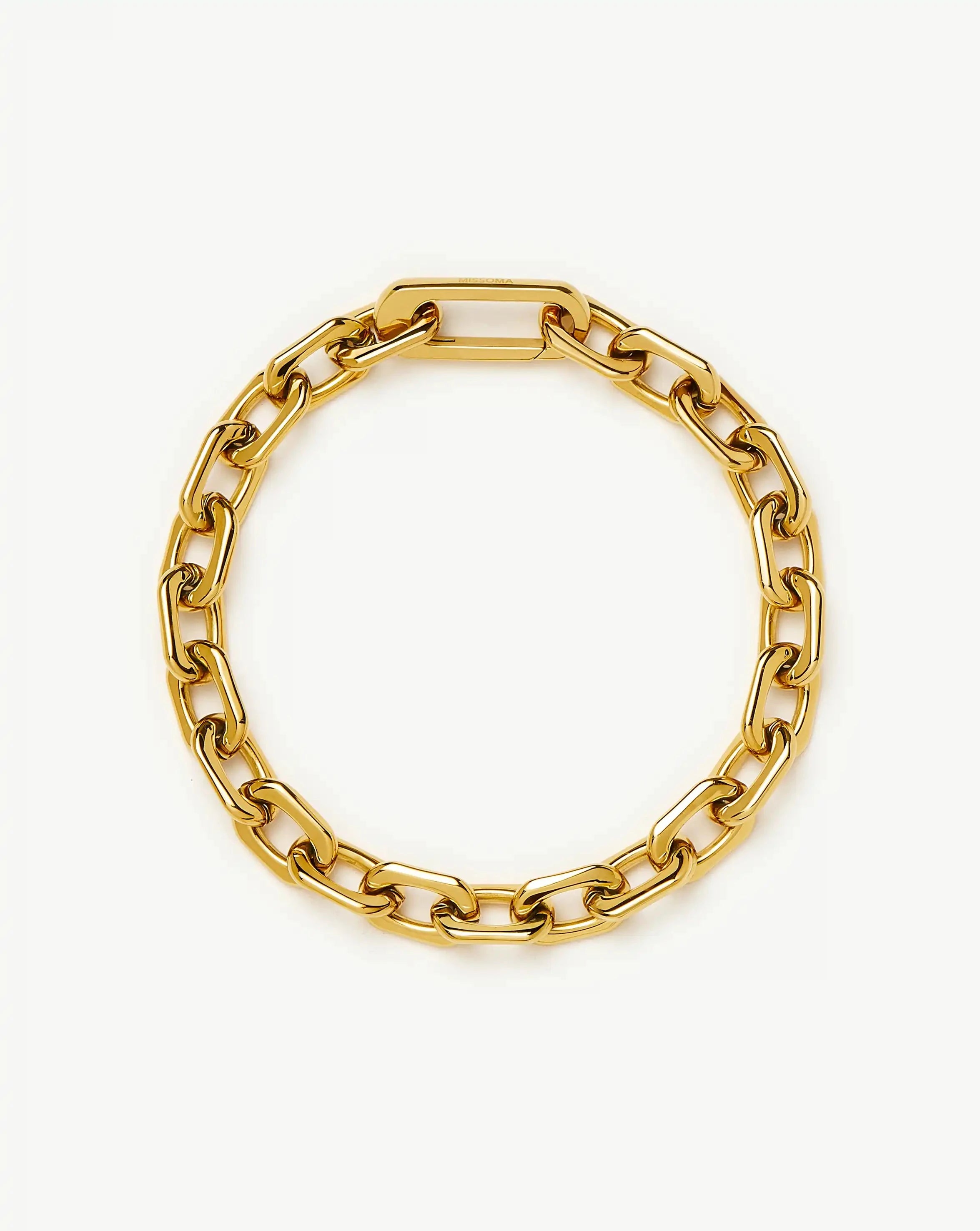 Square Paperclip Chain Bracelet | 18k Gold Plated Bracelets Missoma 