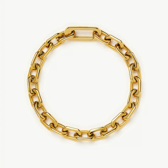 Square Paperclip Chain Bracelet | 18k Gold Plated Bracelets Missoma 