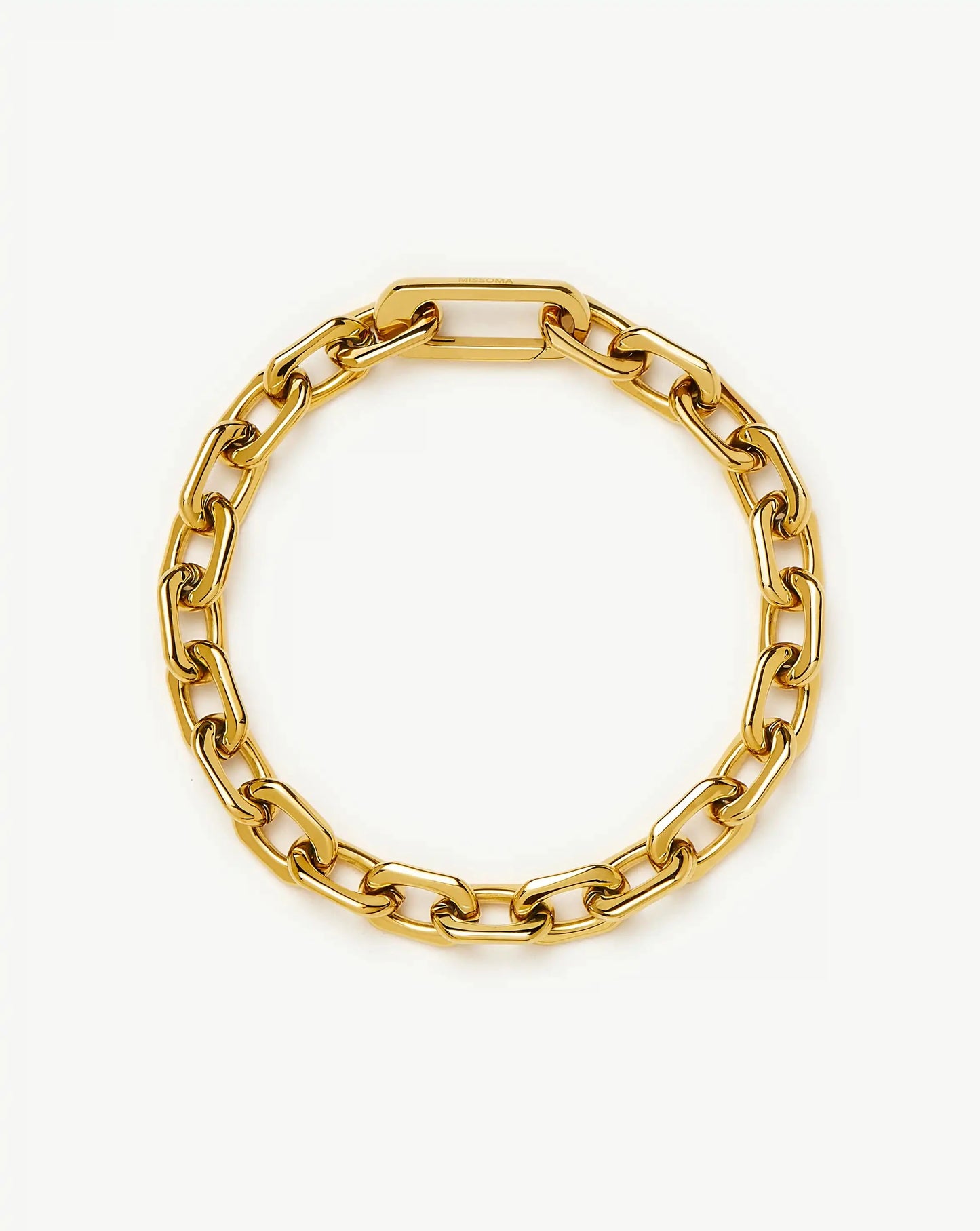 Square Paperclip Chain Bracelet | 18k Gold Plated Bracelets Missoma 