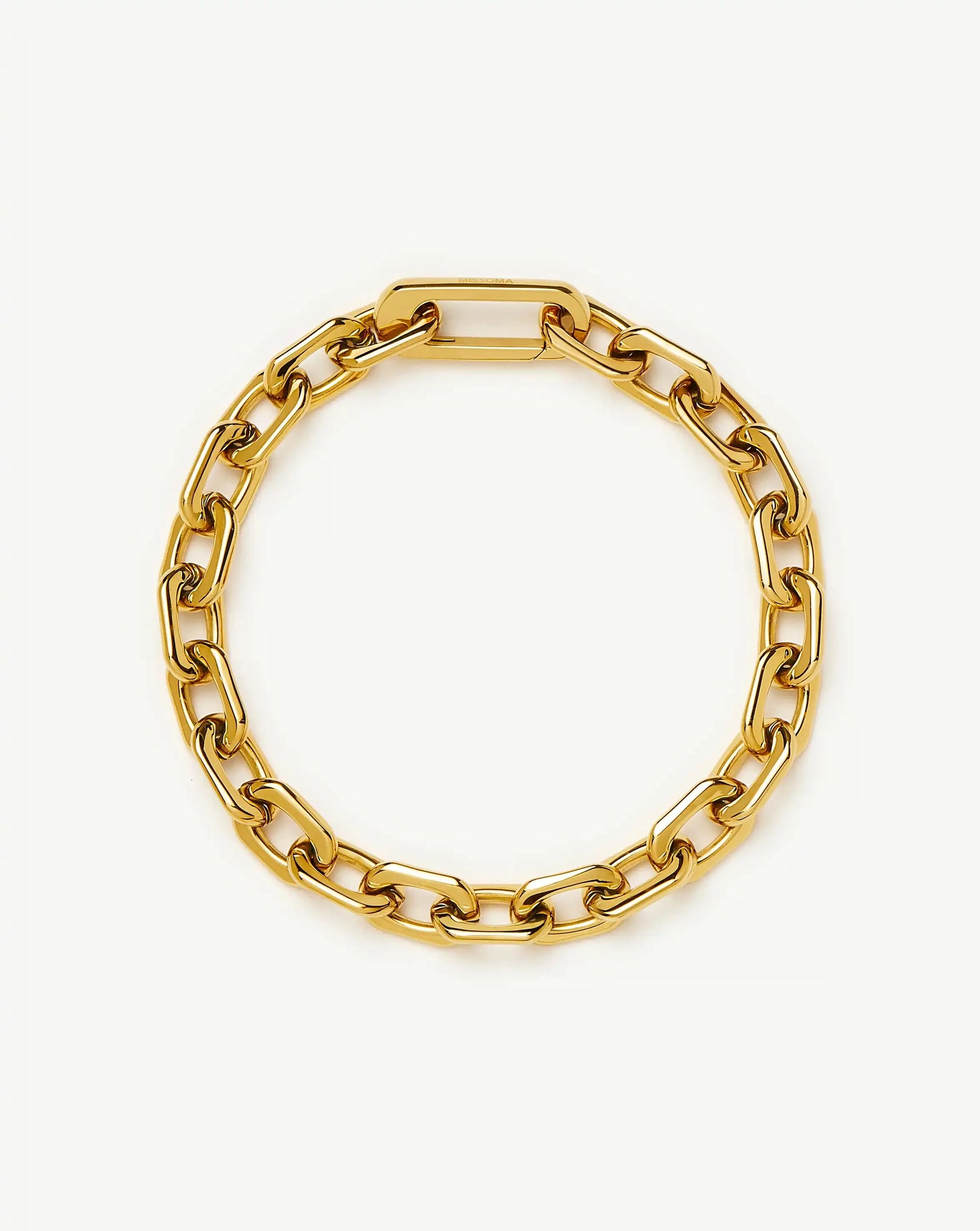 Square Paperclip Chain Bracelet | 18k Gold Plated Bracelets Missoma 