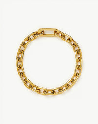 Square Paperclip Chain Bracelet | 18k Gold Plated Bracelets Missoma 
