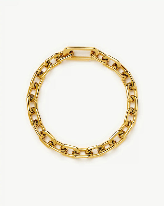 Square Paperclip Chain Bracelet | 18k Gold Plated Bracelets Missoma 