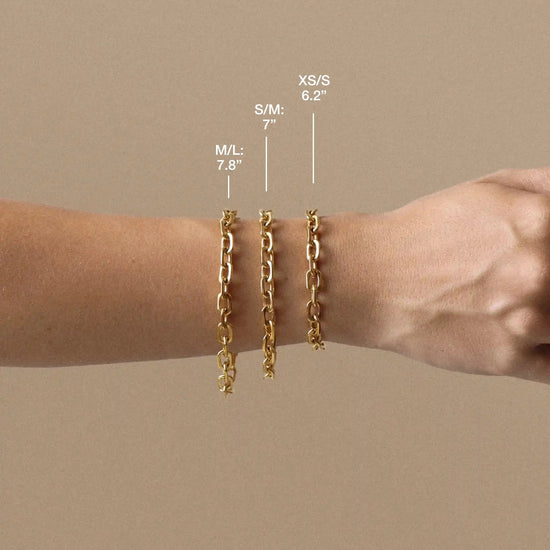 Square Paperclip Chain Bracelet | 18k Gold Plated Bracelets Missoma 