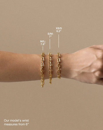 Square Paperclip Chain Bracelet | 18k Gold Plated Bracelets Missoma 