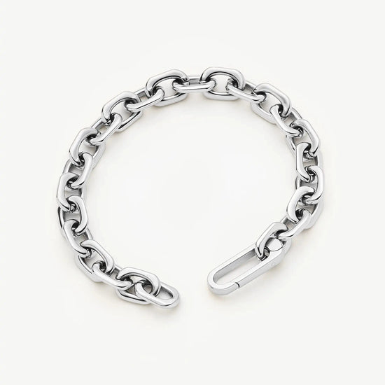 Square Paperclip Chain Bracelet | Platinum Plated Bracelets Missoma 