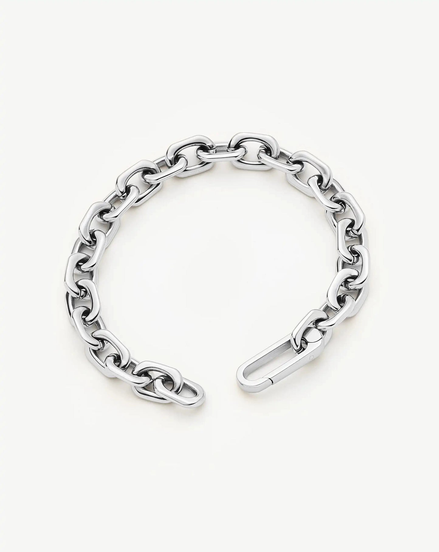 Square Paperclip Chain Bracelet | Platinum Plated Bracelets Missoma 