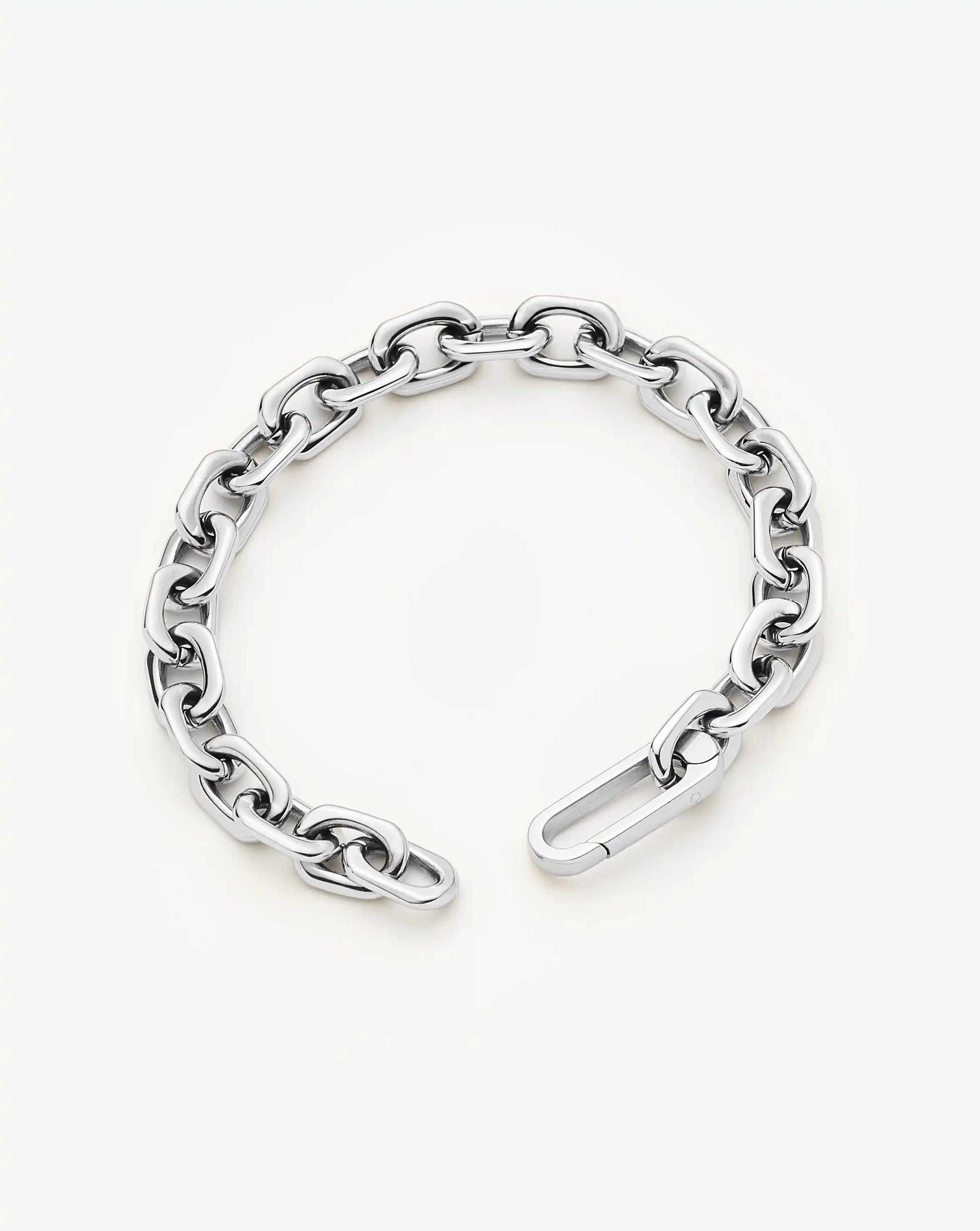 Square Paperclip Chain Bracelet | Platinum Plated Bracelets Missoma 
