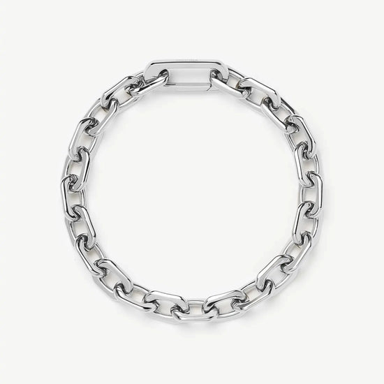 Square Paperclip Chain Bracelet | Platinum Plated Bracelets Missoma 