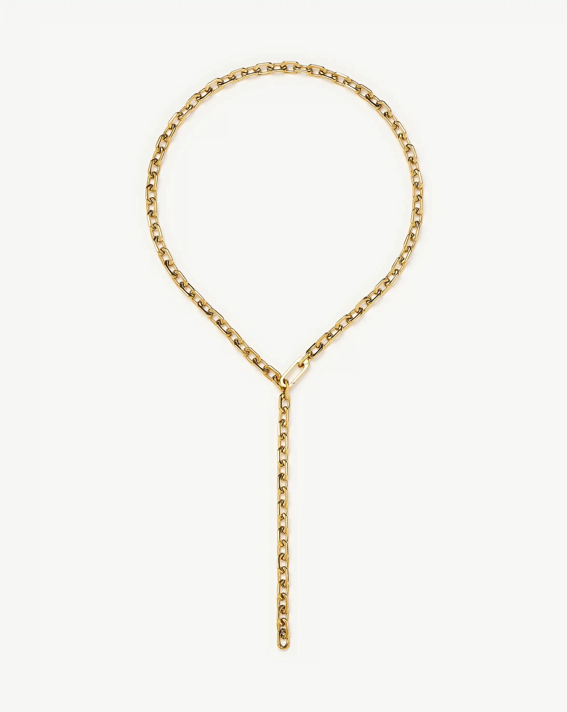Square Paperclip Chain Necklace | 18k Gold Plated Necklaces Missoma 