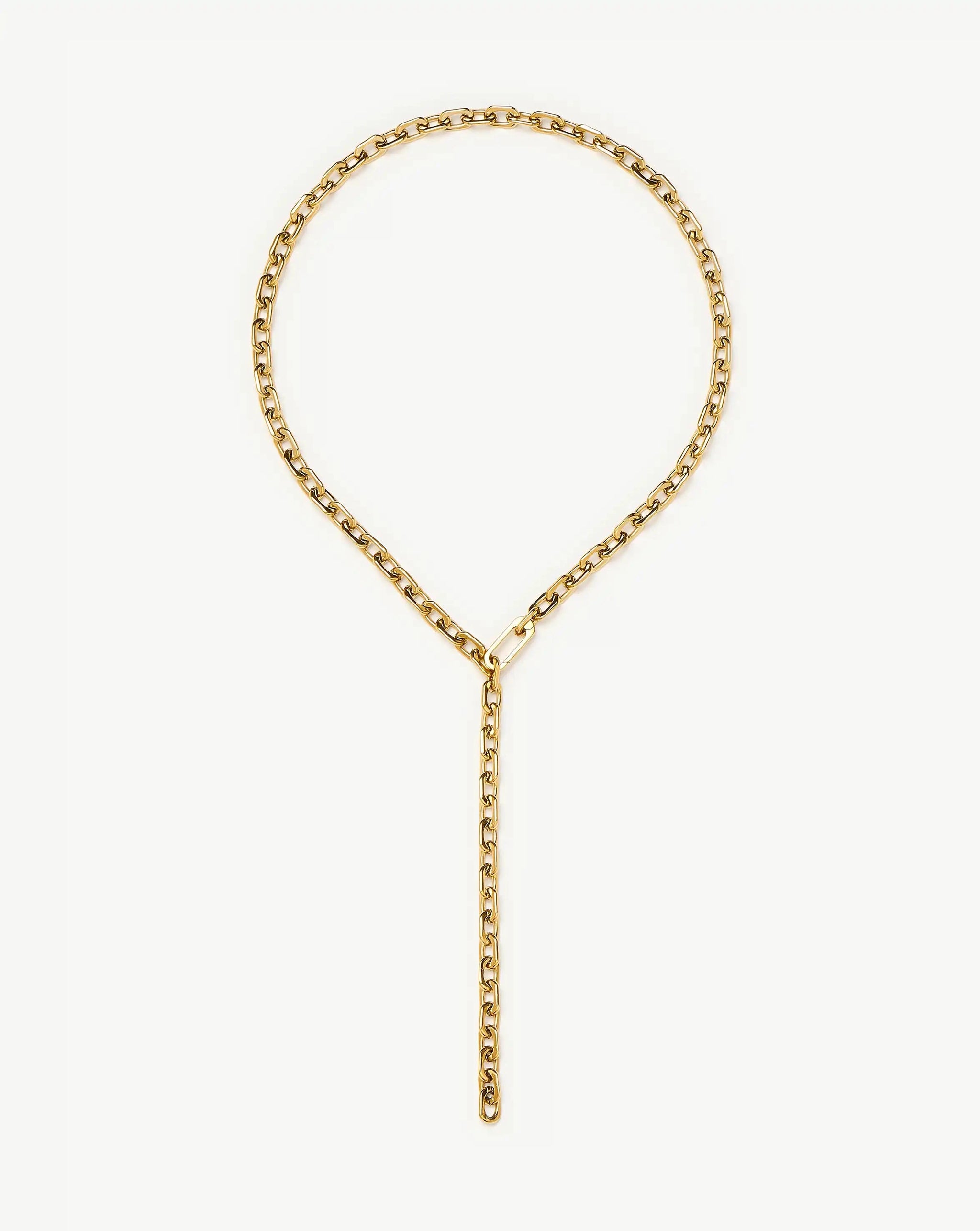 Square Paperclip Chain Necklace | 18k Gold Plated Necklaces Missoma 