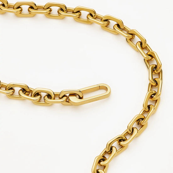 Square Paperclip Chain Necklace | 18k Gold Plated Necklaces Missoma 