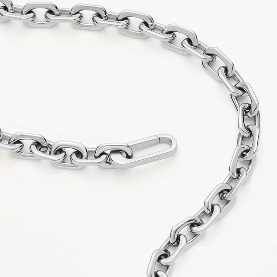Square Paperclip Chain Necklace | Platinum Plated Necklaces Missoma 