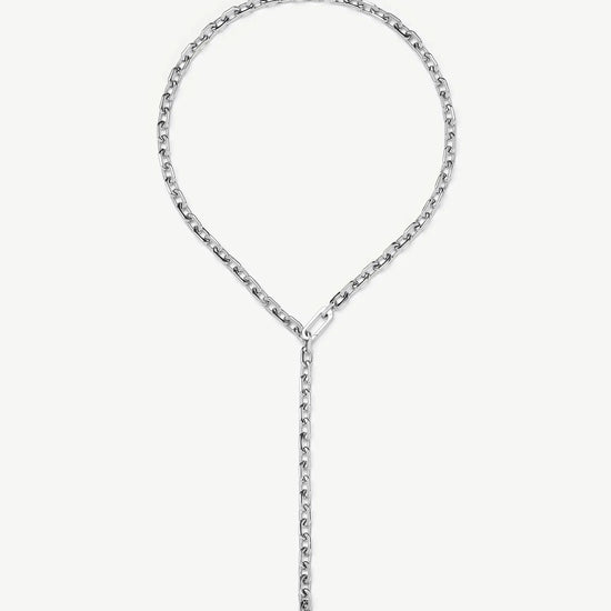 Square Paperclip Chain Necklace | Platinum Plated Necklaces Missoma 