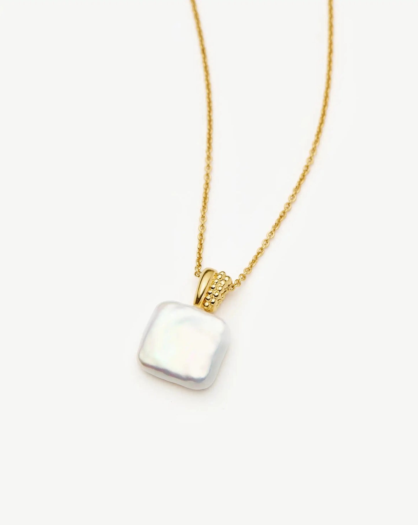 Square Pearl Baya Pendant Necklace | 18k Gold Vermeil/Pearl Necklaces Missoma 
