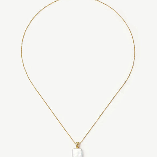 Square Pearl Baya Pendant Necklace | 18k Gold Vermeil/Pearl Necklaces Missoma 