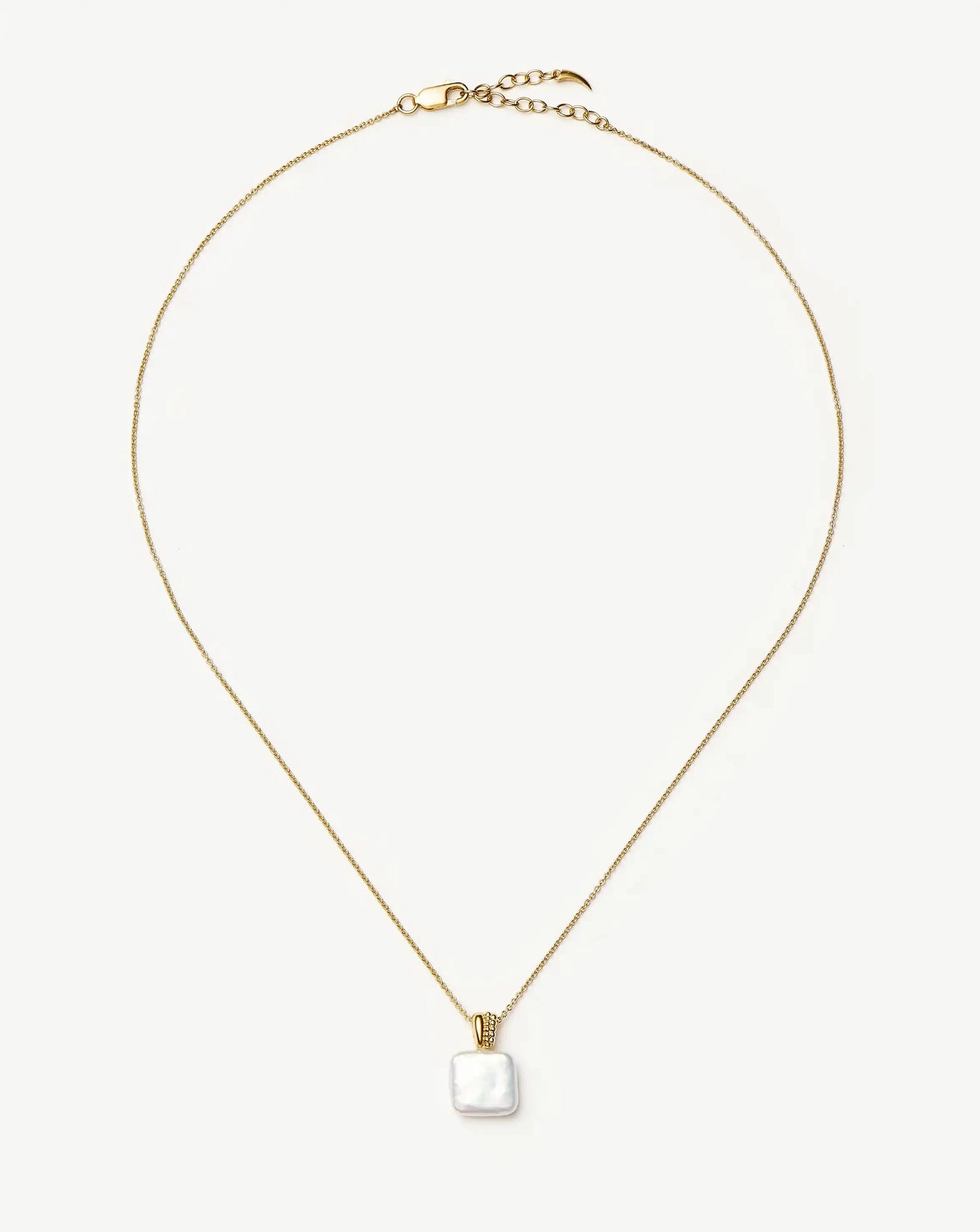 Square Pearl Baya Pendant Necklace | 18k Gold Vermeil/Pearl Necklaces Missoma 